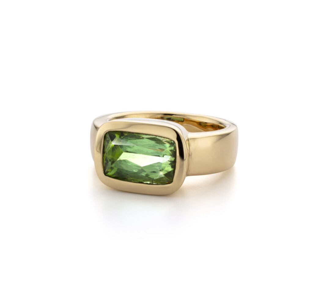 grüner Turmalin
Verdelith
Ring
Goldschmiede Geilsdorf